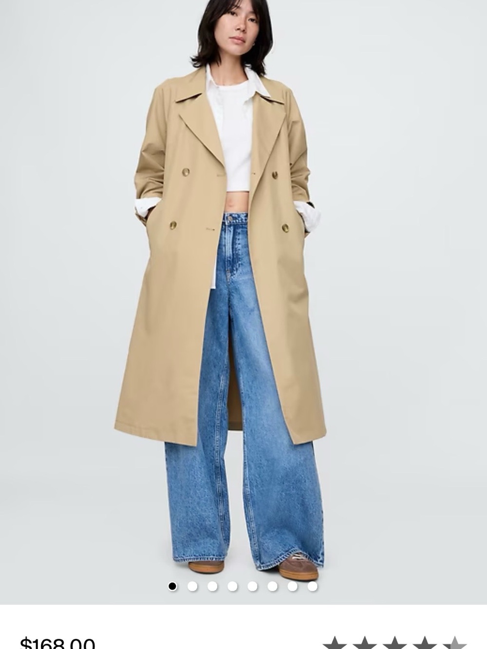 GAP Icon Trench New Without Tags  Size- XSP Color- Neutral Stone